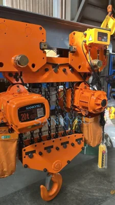 Pa lăng xích điện di chuyển SANKYSU KKBB25T 25 tấn 