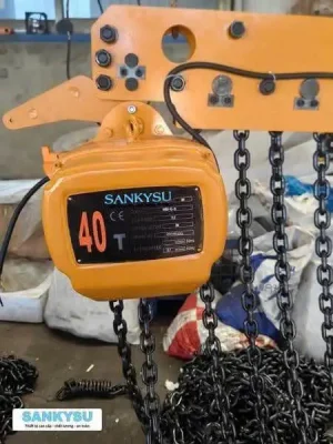 Pa lăng xích điện cố định SANKYSU KKBB30T 30 tấn
