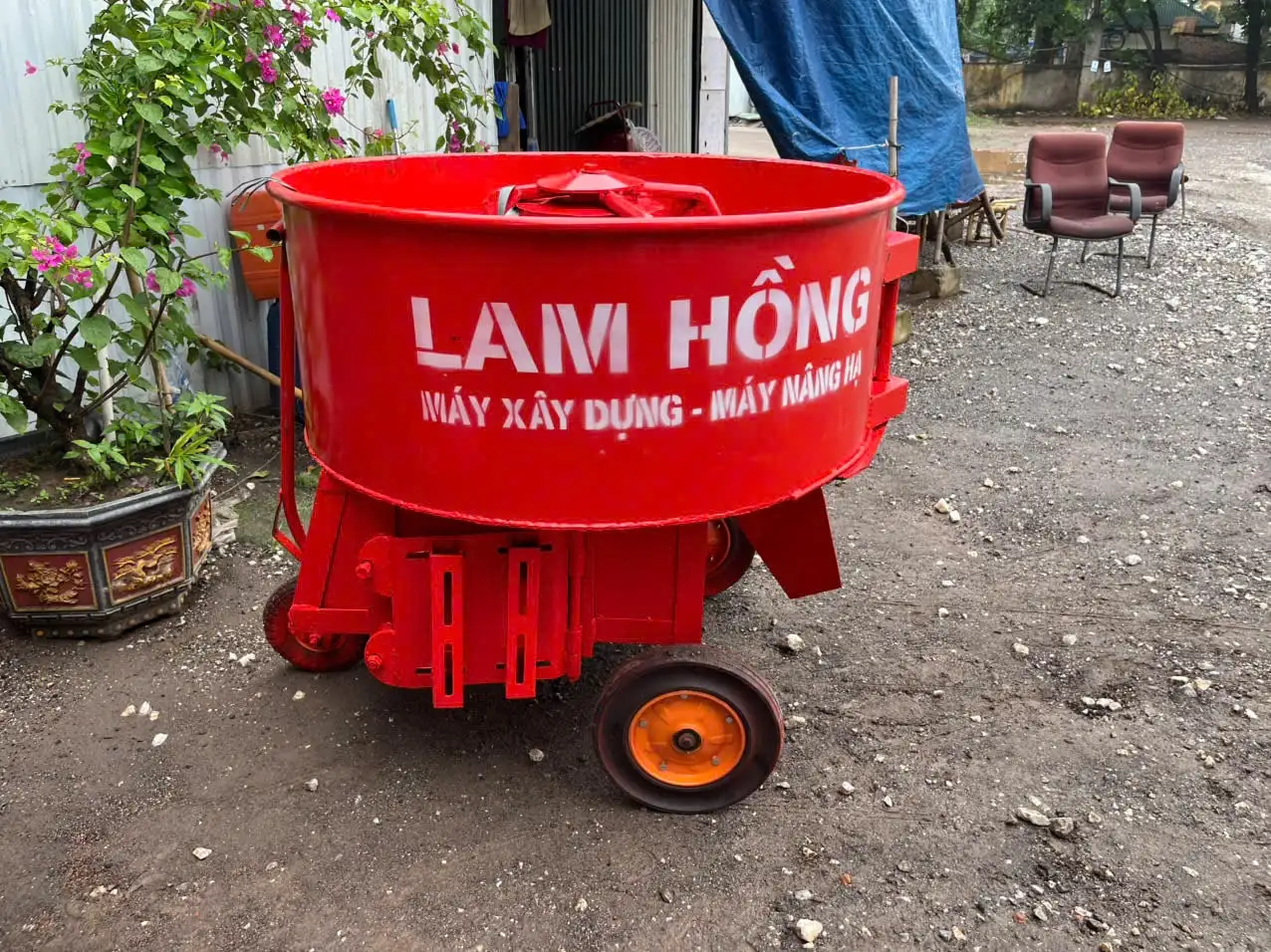 Máy trộn bê tông cưỡng bức bánh răng