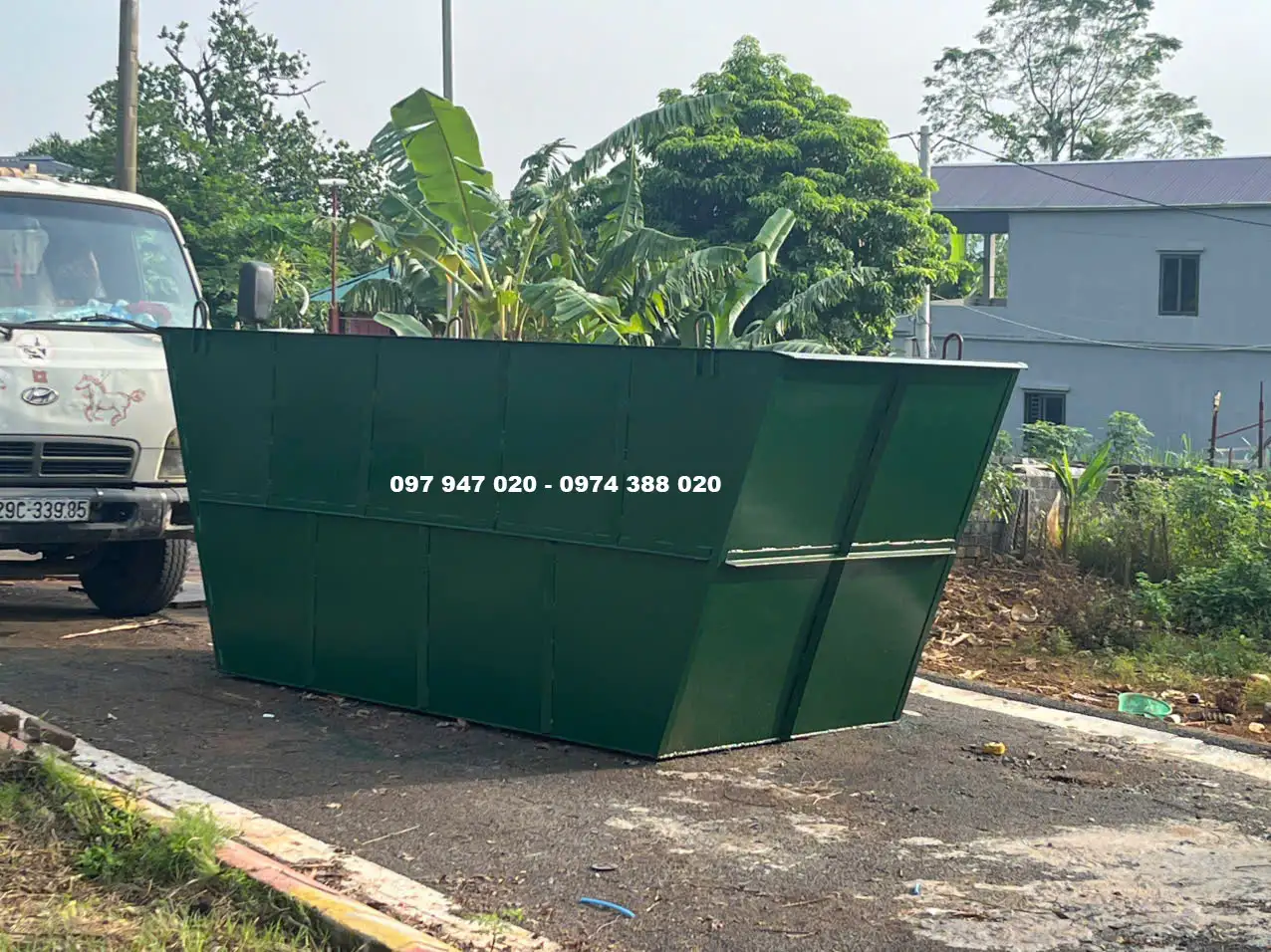 Máng trộn bê tông 4 khối công trình 