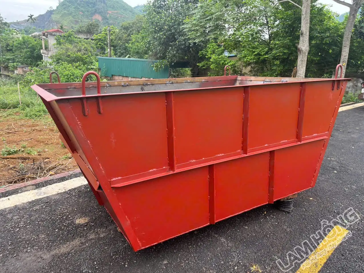 Máng trộn bê tông 4 khối công trình công suất lớn